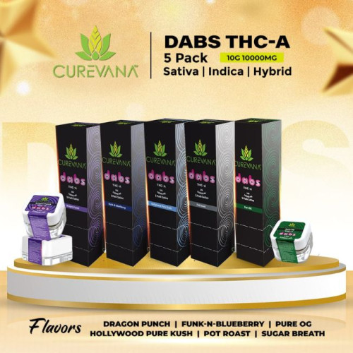 CUREVANA THC-A DAB 10GM/5CT/PK